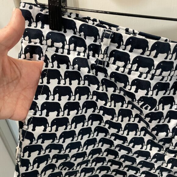 Banana Republic Milly Collection Elephant Shorts Women's Size 12 White High Rise - Picture 2 of 2